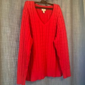 - StJohns Bay cable knit sweater Red 2X